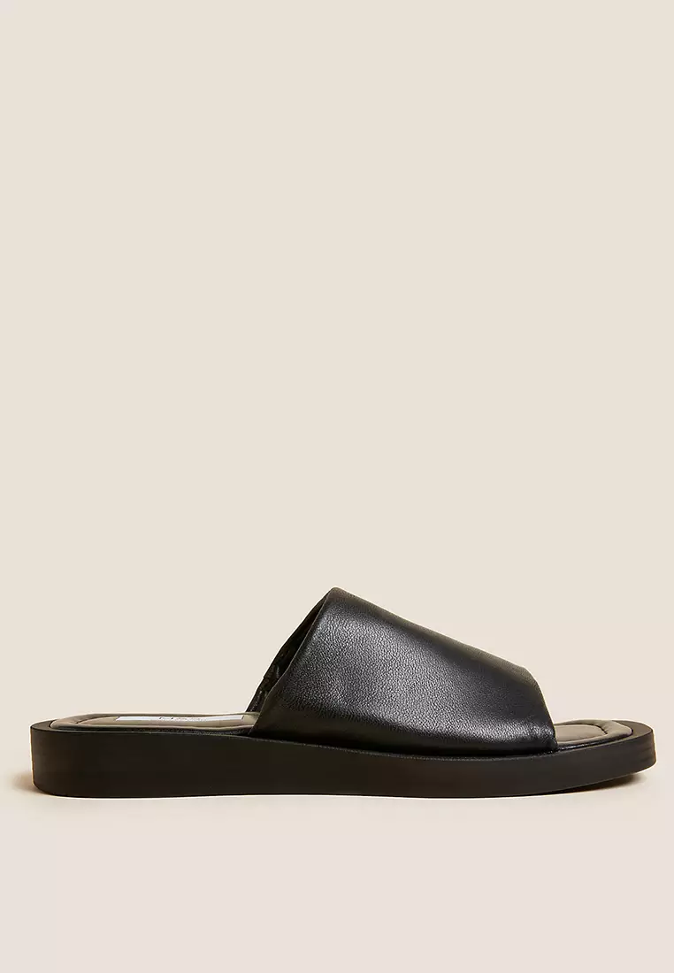 Leather Flat Mules