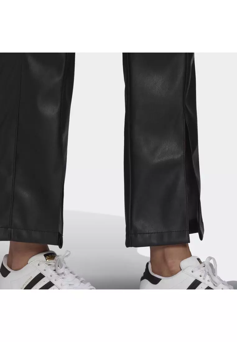 Adidas leather outlet track pants