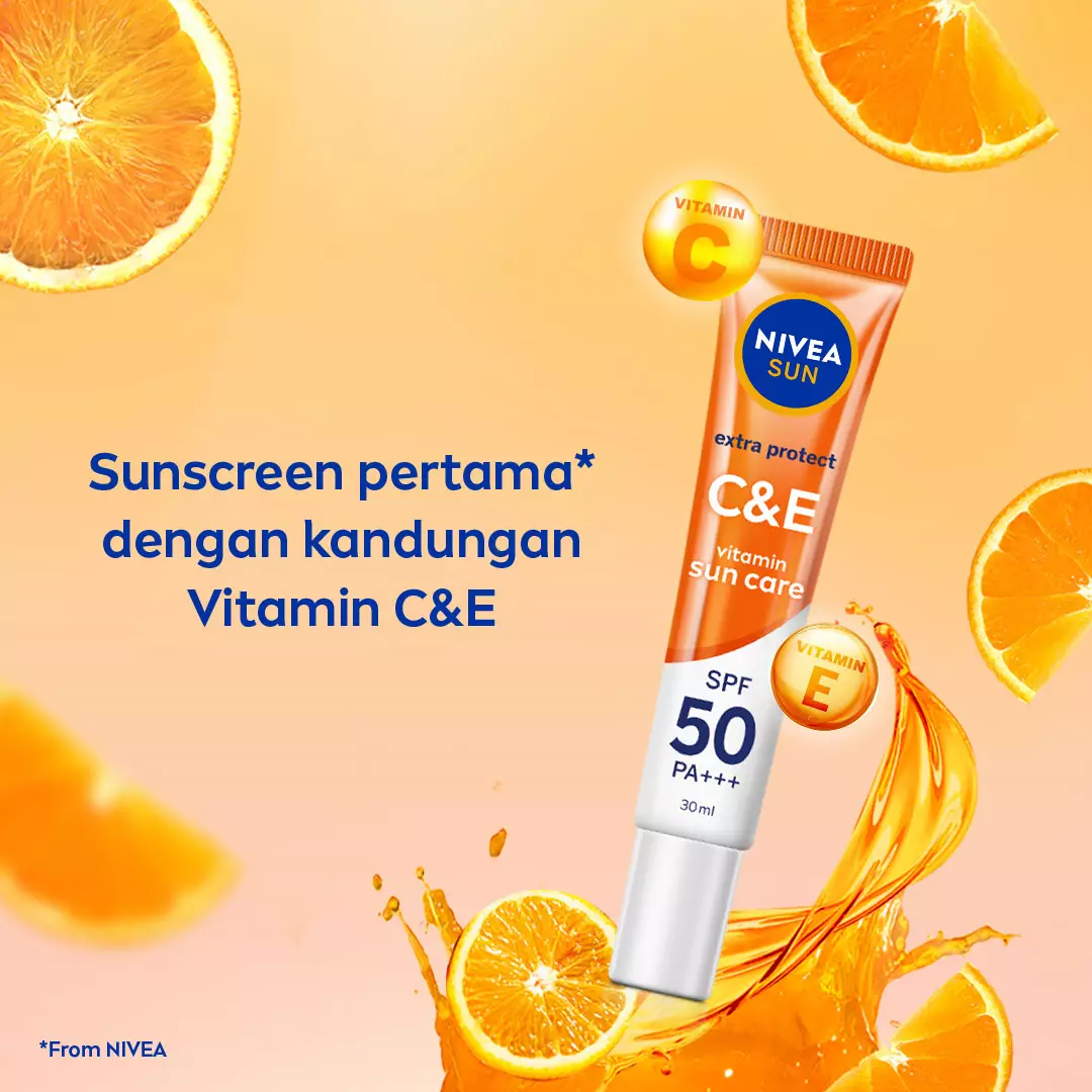 NIVEA Sun Extra Protect C&E 30ml - Sunblock Wajah, Vitamin C&E, SPF50