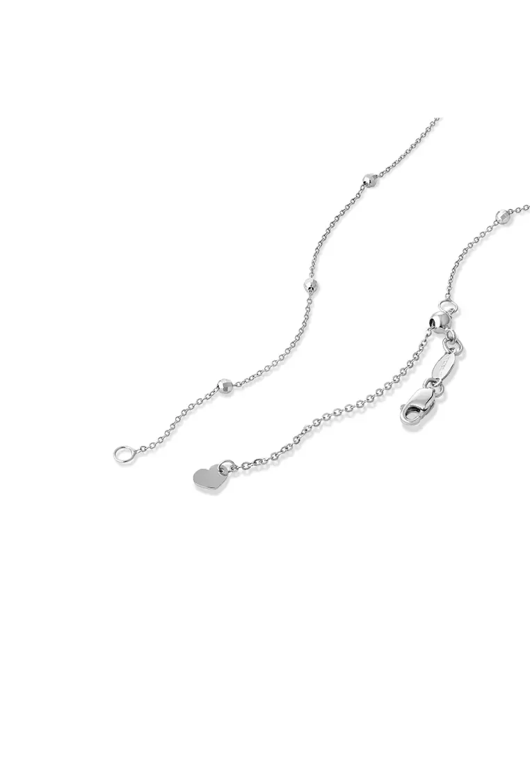 White gold station on sale necklace