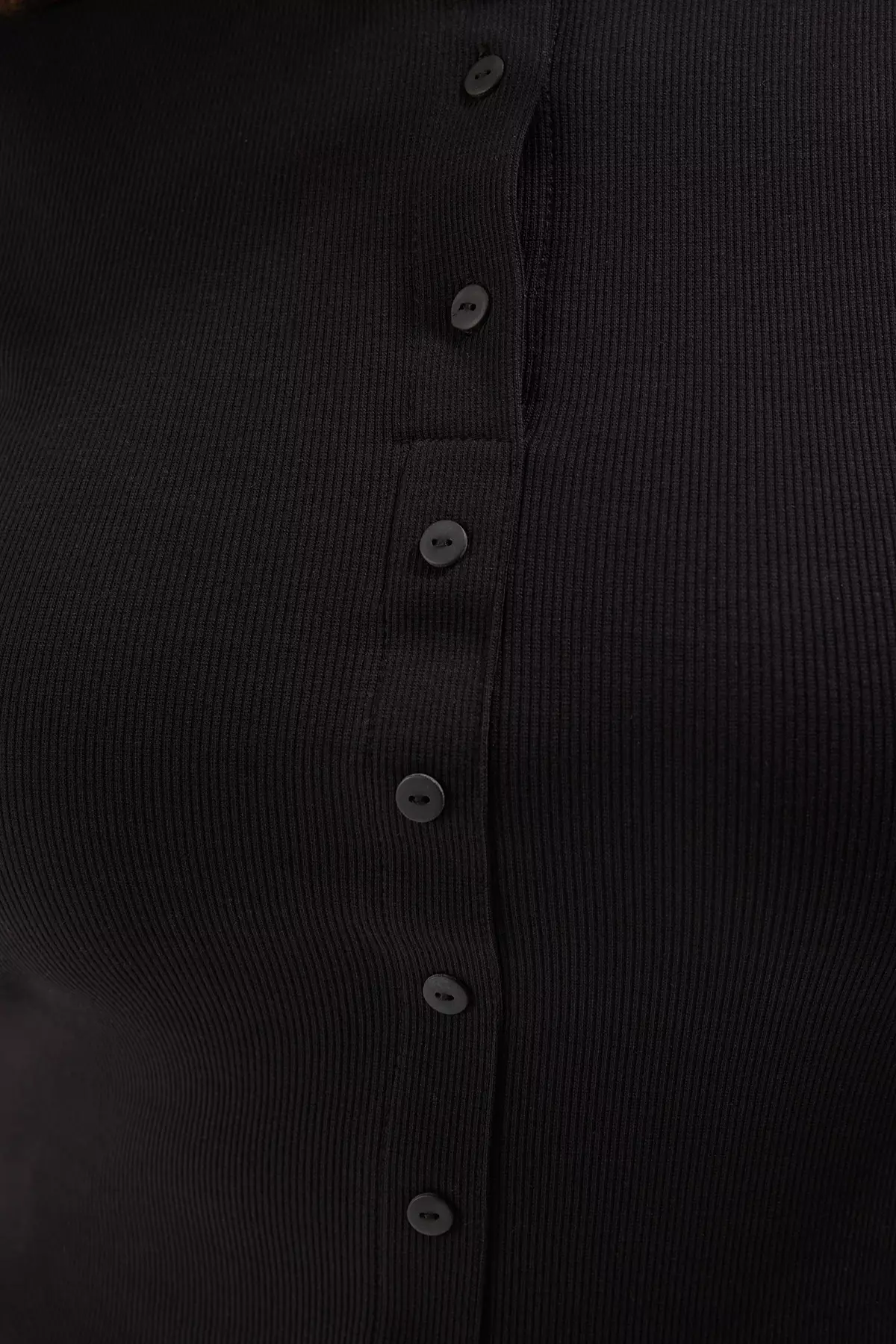 Plus Size Buttons Knitted Blouse