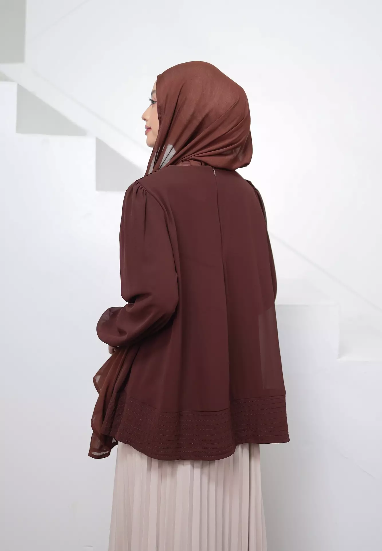 Lunara Blouse - Coffee