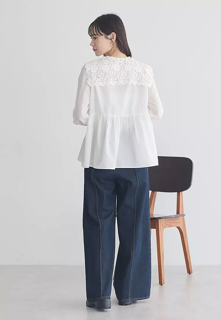 Earth Music & Ecology - Arisa Lace Collar Blouse