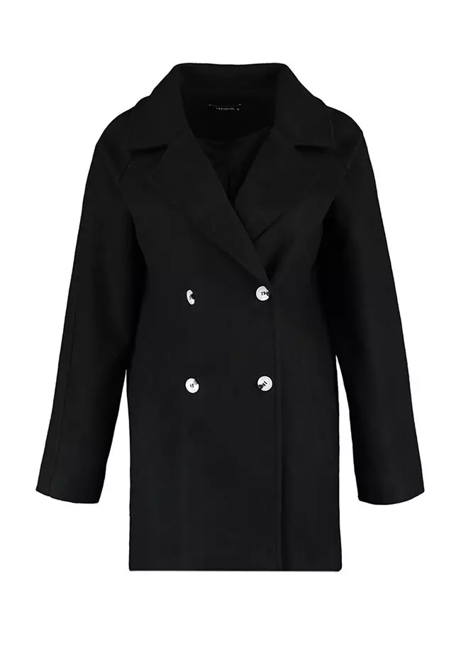 Buttoned Oversized Coat