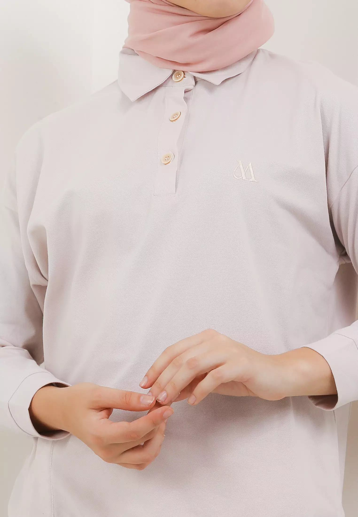 MFMW Cacicu Atasan Blouse Light Grey