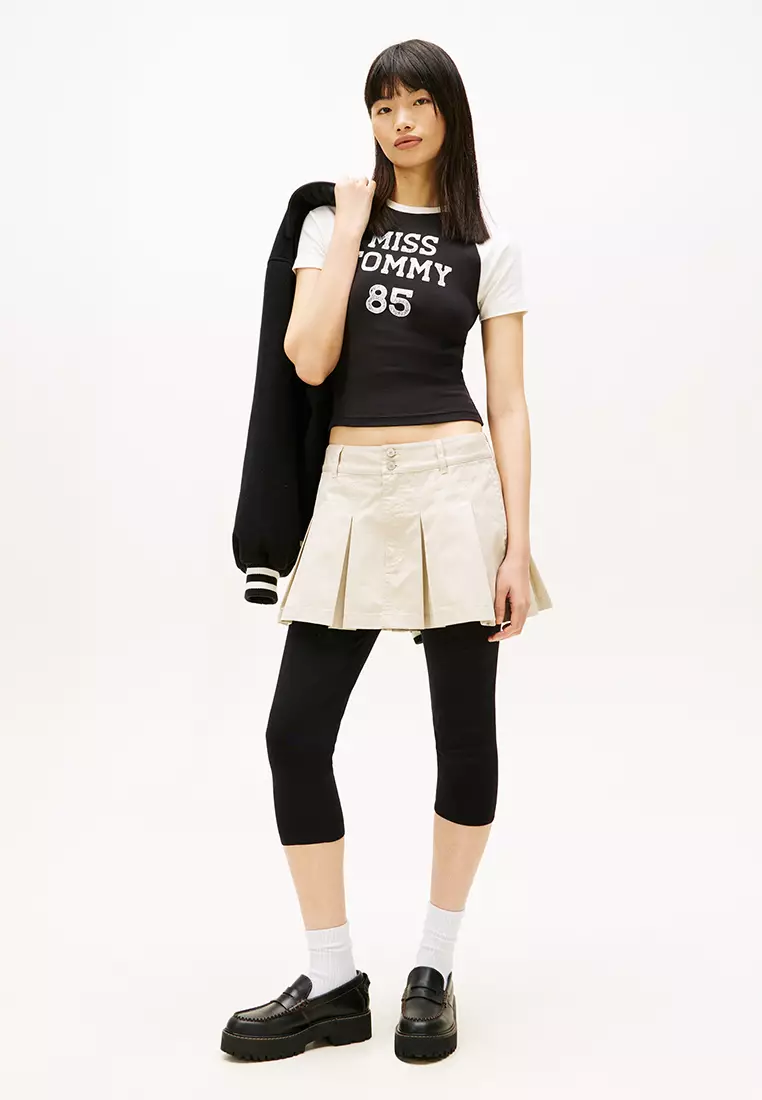Logo Slim Raglan Sleeves T-Shirt - Tommy Jeans