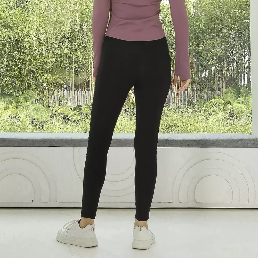 Fitwear - Legging Big Size Olahraga Wanita BELIA BIKER 4 POCKET - BLACK