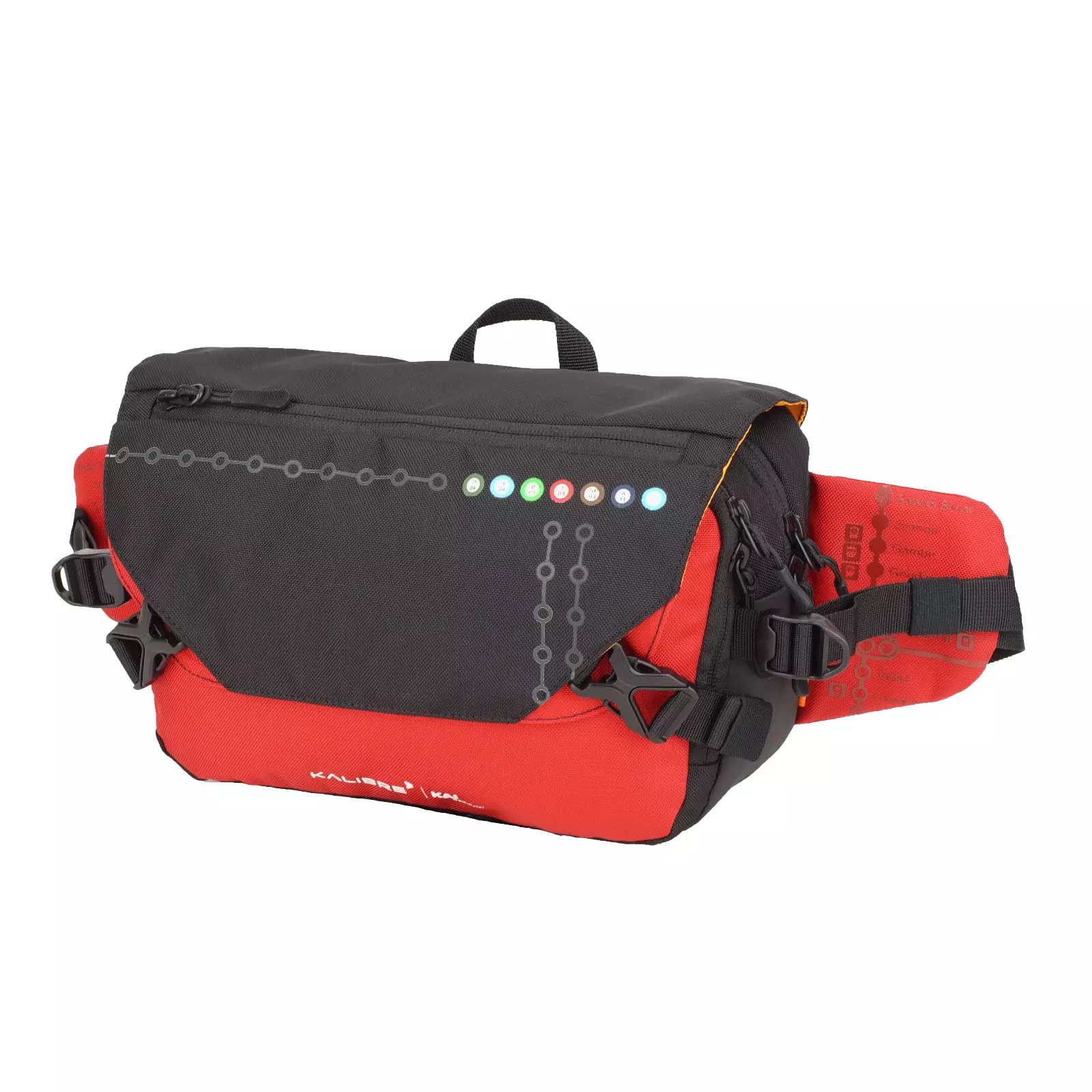 Kalibre x KAI Waist bag Black-Red 922146019 3L