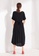 XAFITI black Short Sleeves Solid Dress B6FBAAA57A98F5GS_2