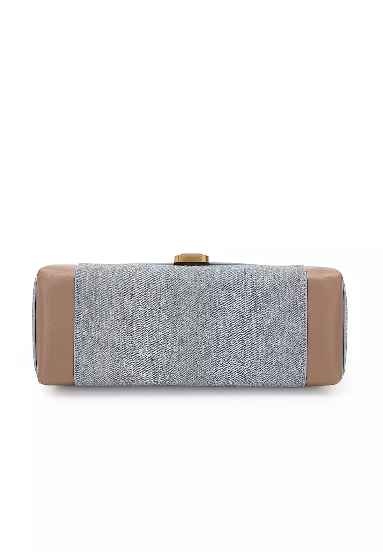 Women's Sling Bag / Crossbody Bag / Shoulder Bag - Light Blue / Dark Khaki