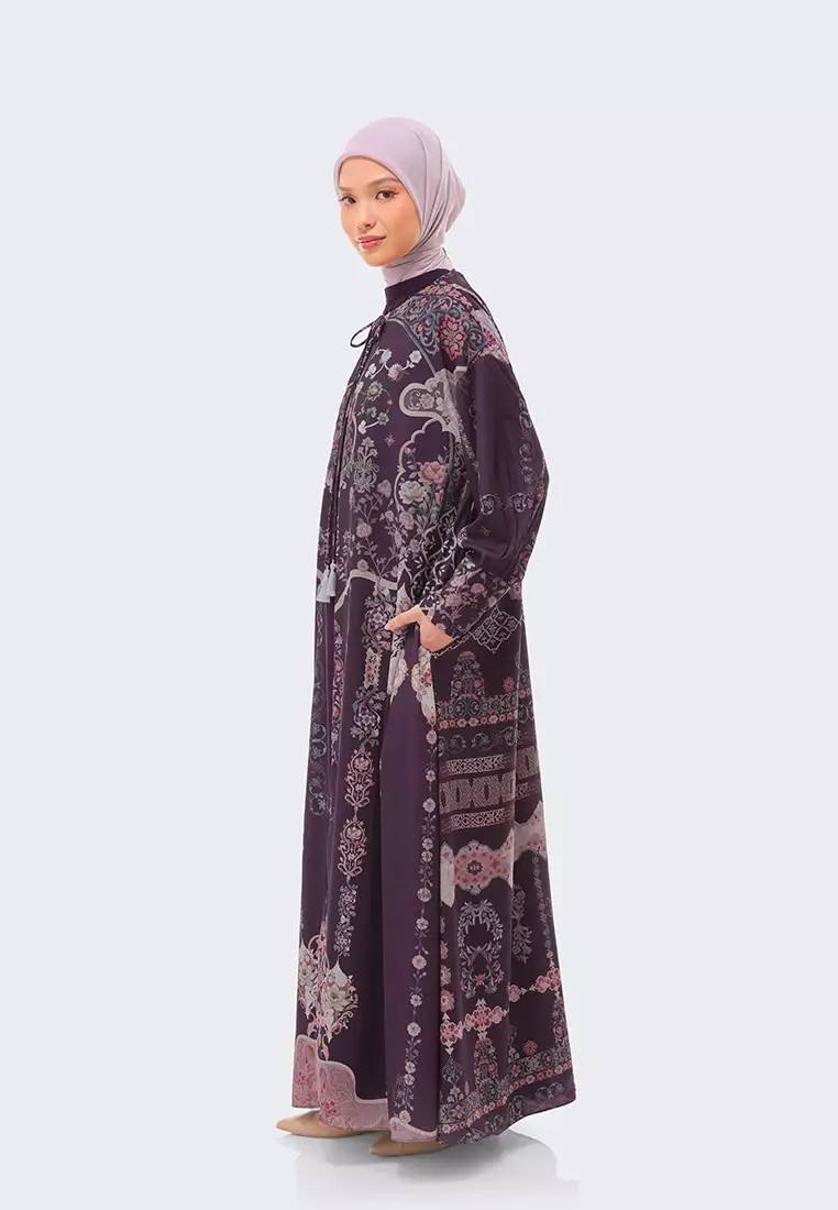 Ria Miranda Plum Saiba Layer Dress Set
