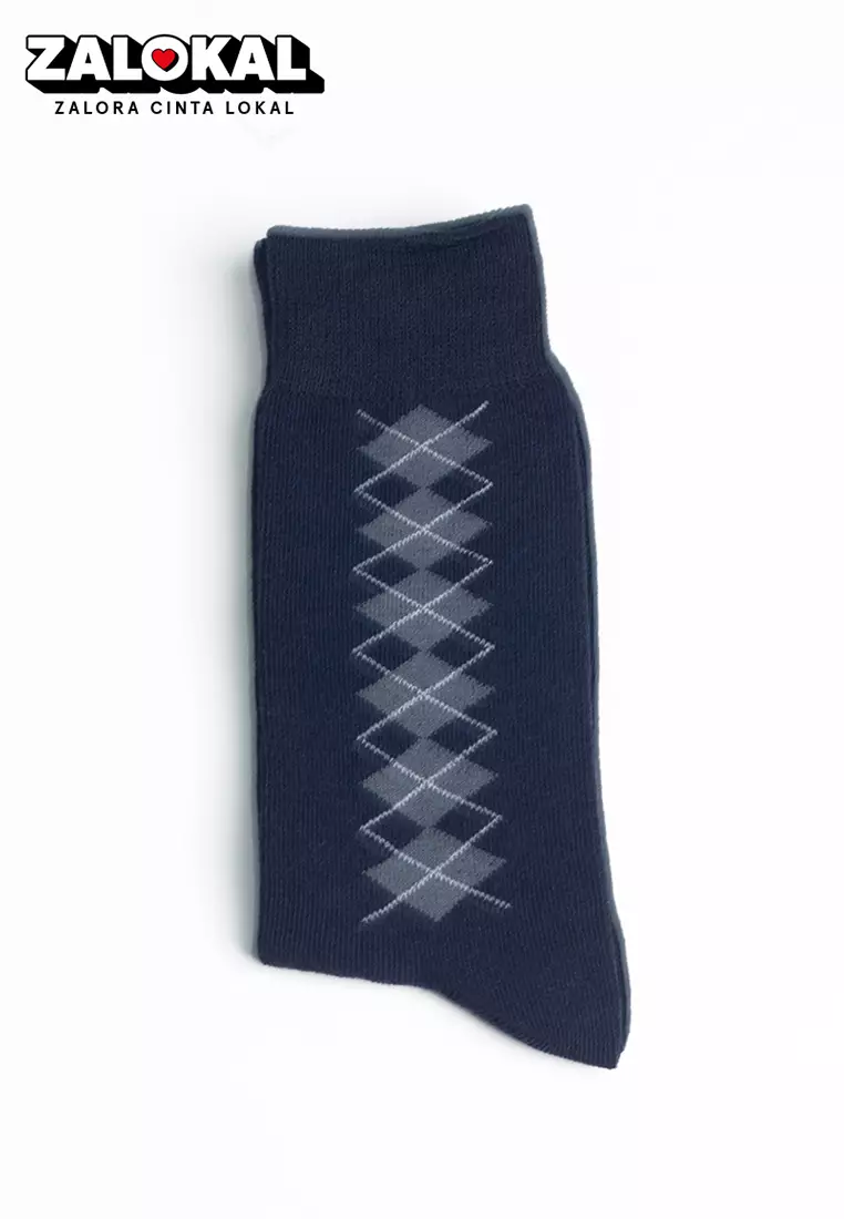 Socks kaos kaki formal panjang pria kerja Formal Socks kotak DD