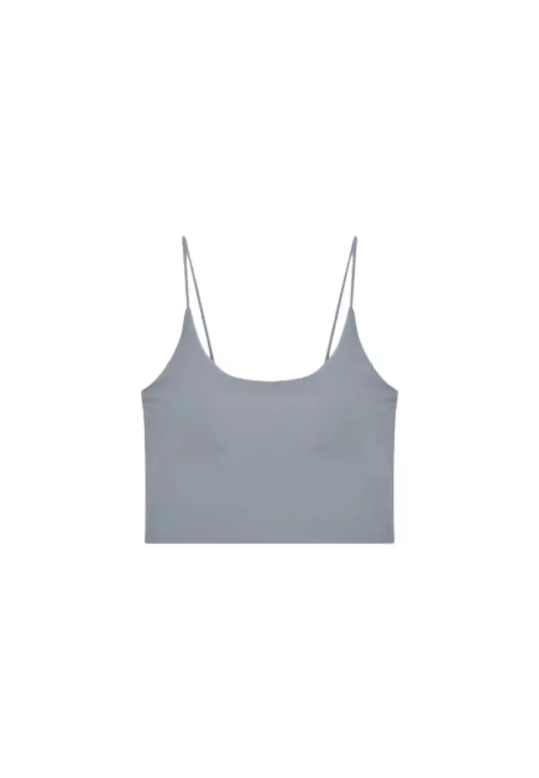 Premium Alaia Seamless Ice Silk Bralette Inner Top in Grey