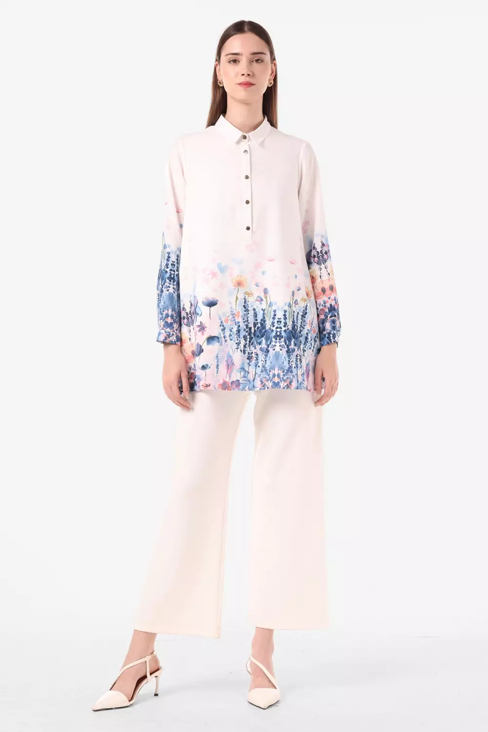 Stark Tunic Jardin Blur Warna JARDIN BLUR