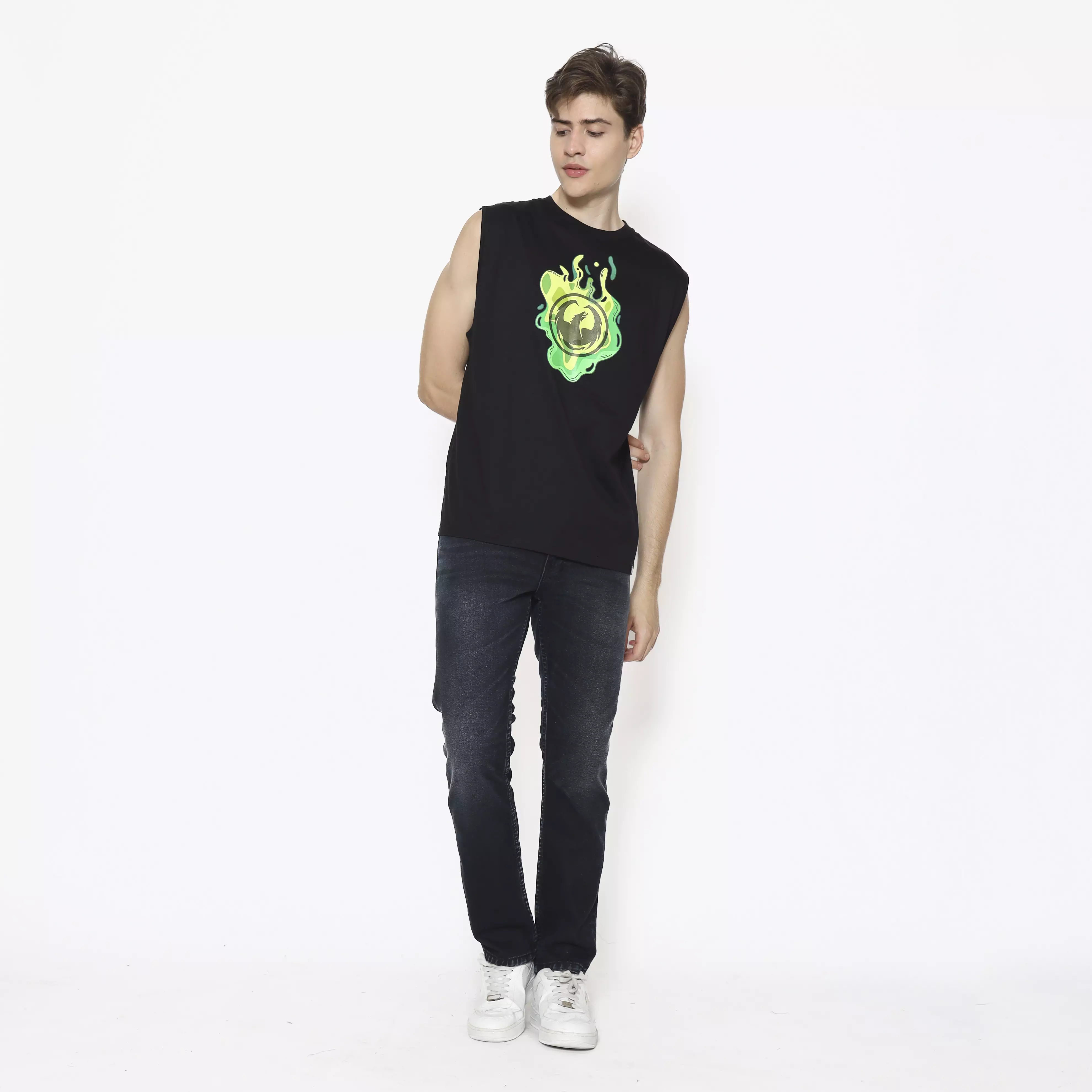 Dragon Kaos Singlet Pria Ditchin Men Muscle Tee Planet Surf