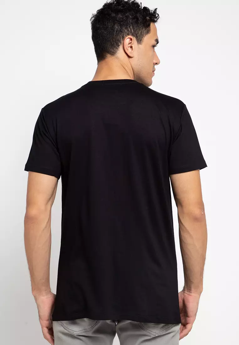 MTF20 thrdy yellow blk kaos pria Hitam