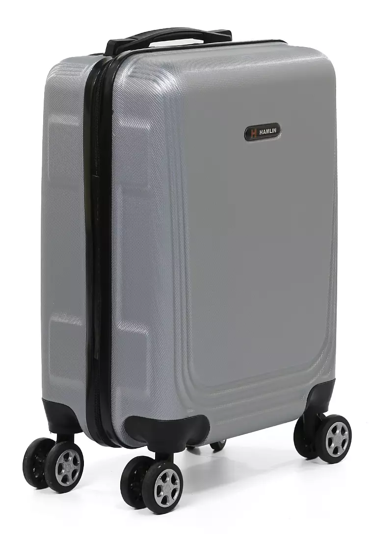 Caroline Koper Hardcase Unisex Size 18 Inch Tas Travel Large Compartment Material ABS+PVC Coated ORIGINAL - Gray