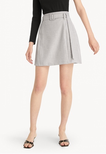 Buy Pomelo Mini A Line Skirt Light Grey Online On Zalora Singapore