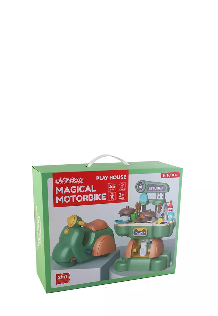 Okiedog Magical Motorbike Kitchen - Mainan playhouse Vespa anak