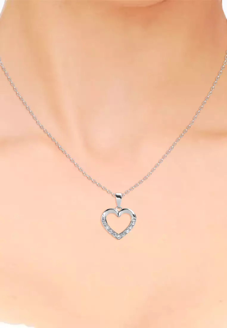 Lovett Pendant WG - Kalung Crystal Swarovski by Her Jewellery