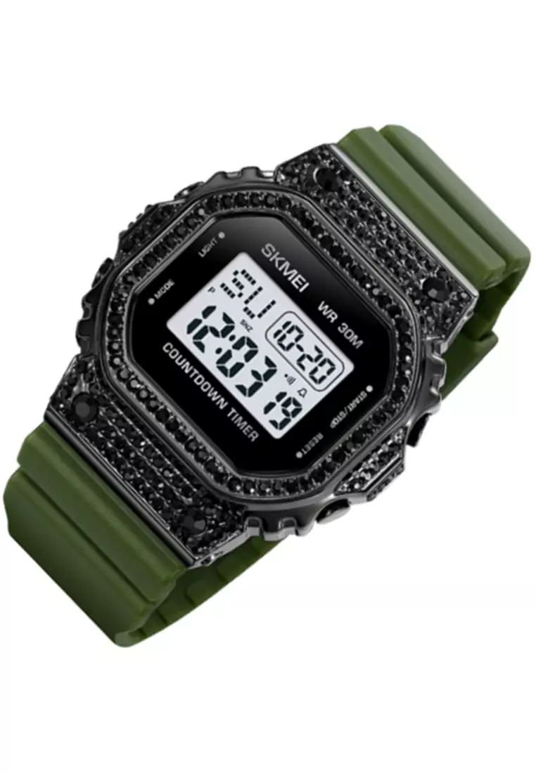 Jam Tangan Digital Pria Waterproof Many Function Strap Tali Material Silicone DV18 ORIGINAL