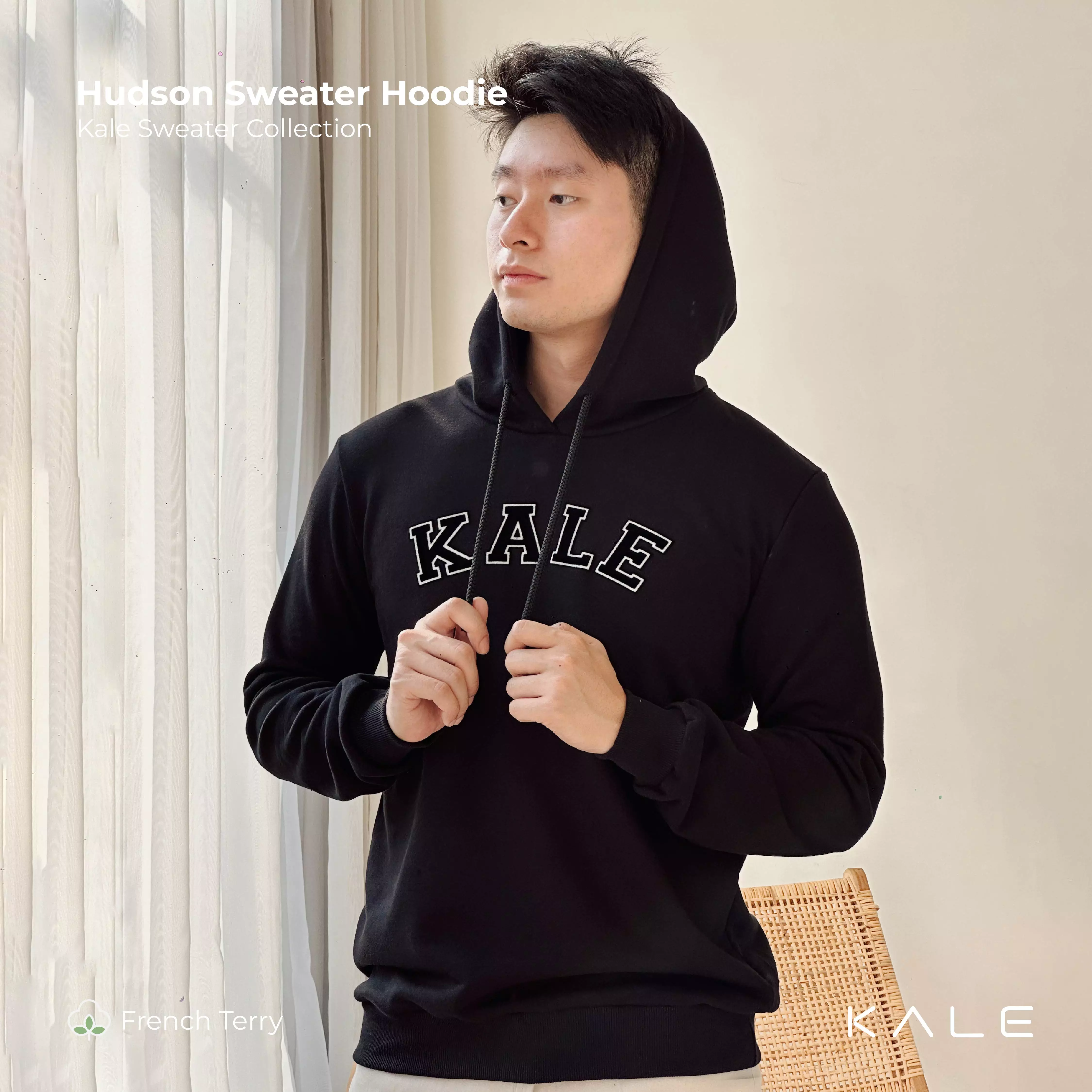Jual Kale Clothing Kale Hudson Black Sweater hodie premium