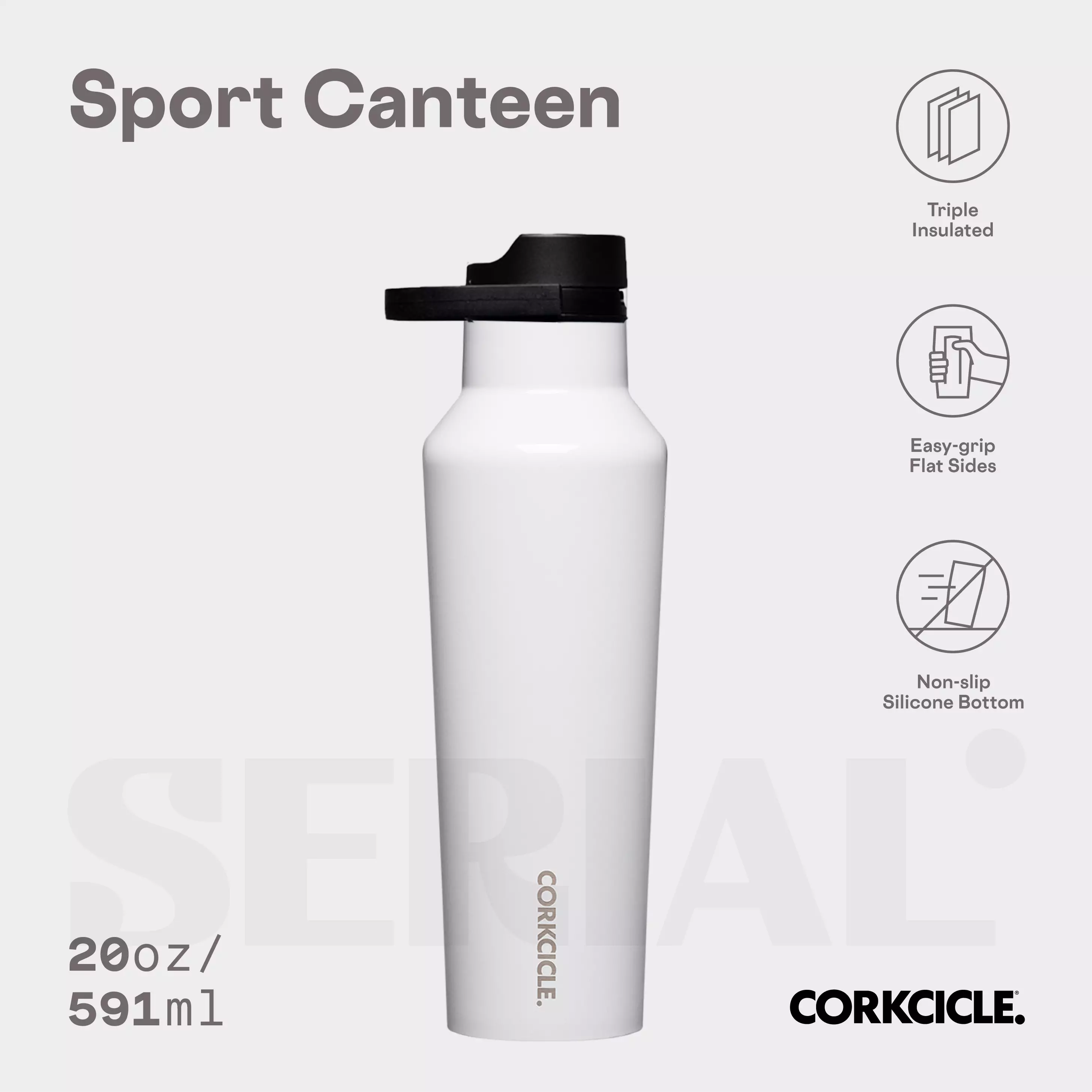 Sport Canteen  20oz - White