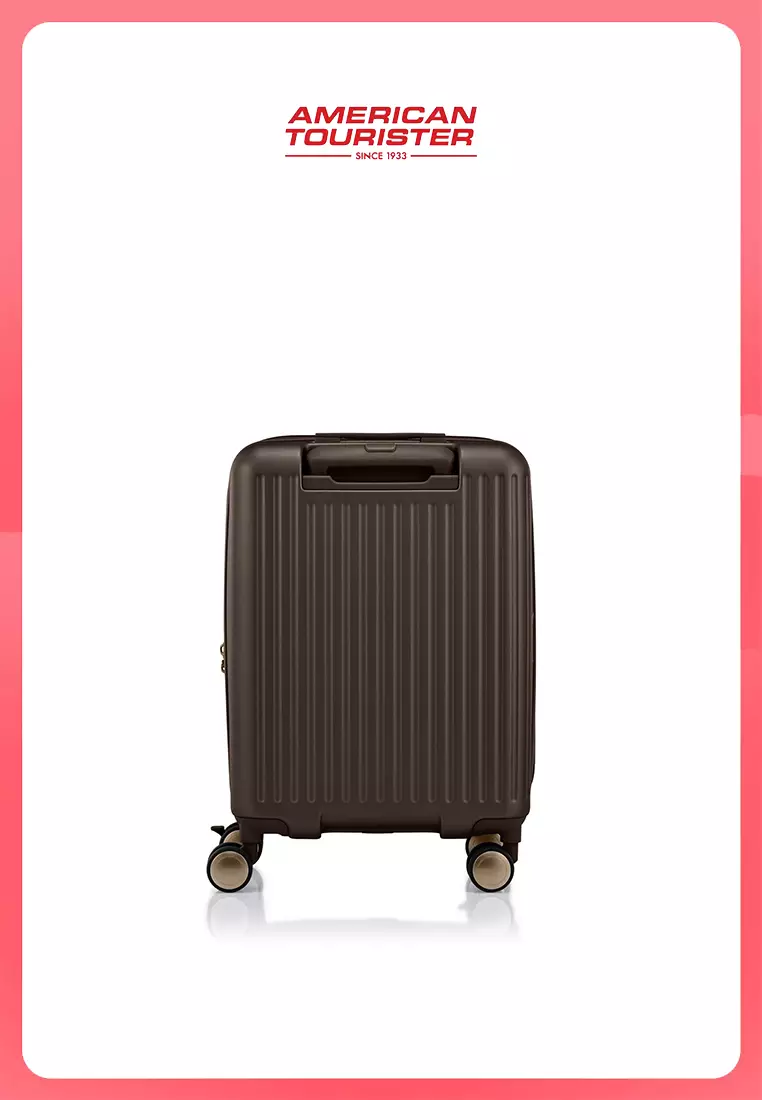 American Tourister Koper Hardcase Lockation Spinner Cabin 20 Inch TSA PV - Brown