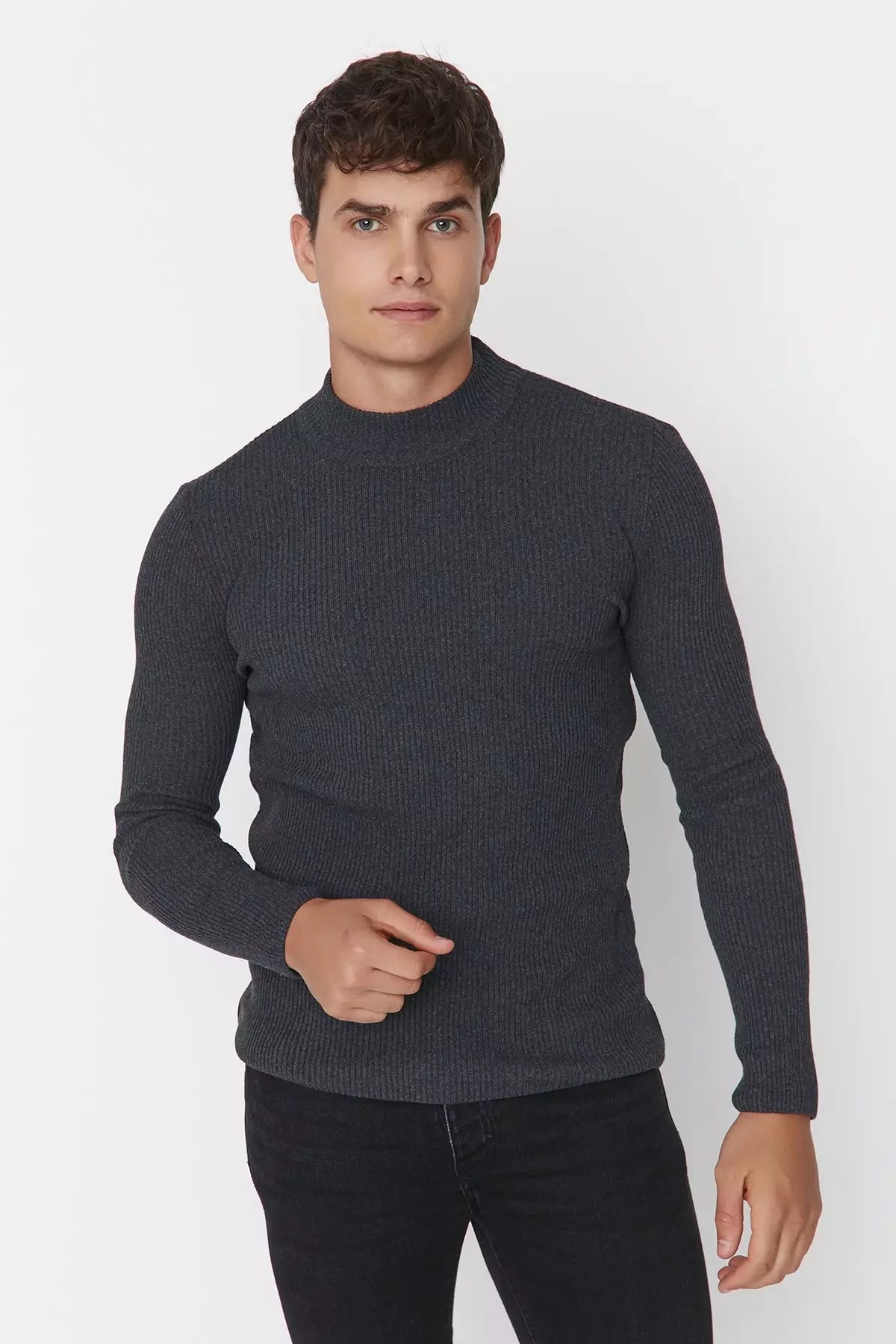 Slim Fit Mock Neck Sweater