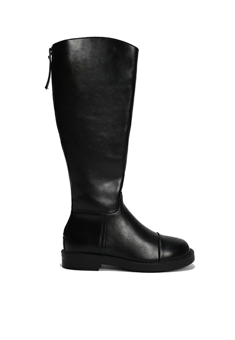 Soft Microfiber Leather Embroidered Riding Boots YLTYLT911