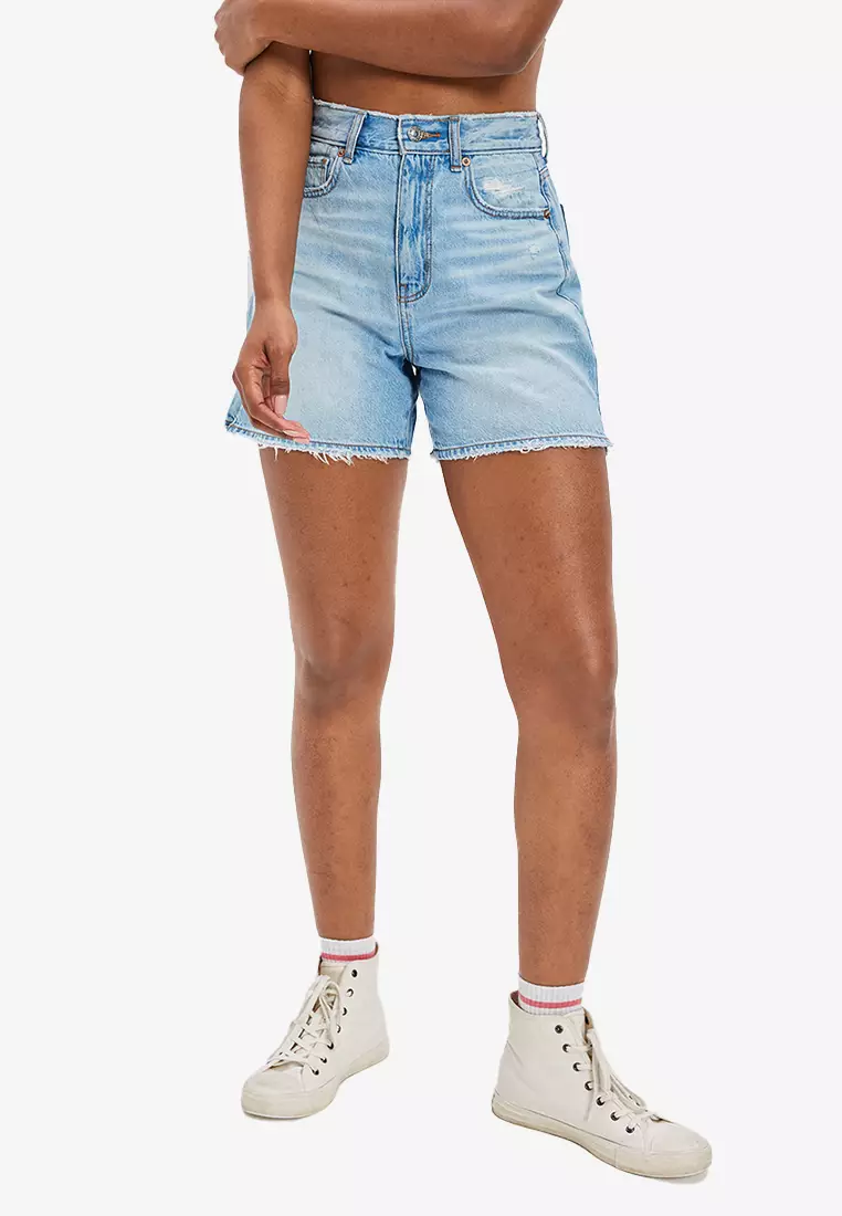 Buy American Eagle DREAMY DRAPE DENIM HIGHEST WAIST BAGGY SHORT 2024