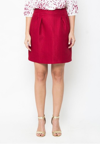 Plain skirt-Red