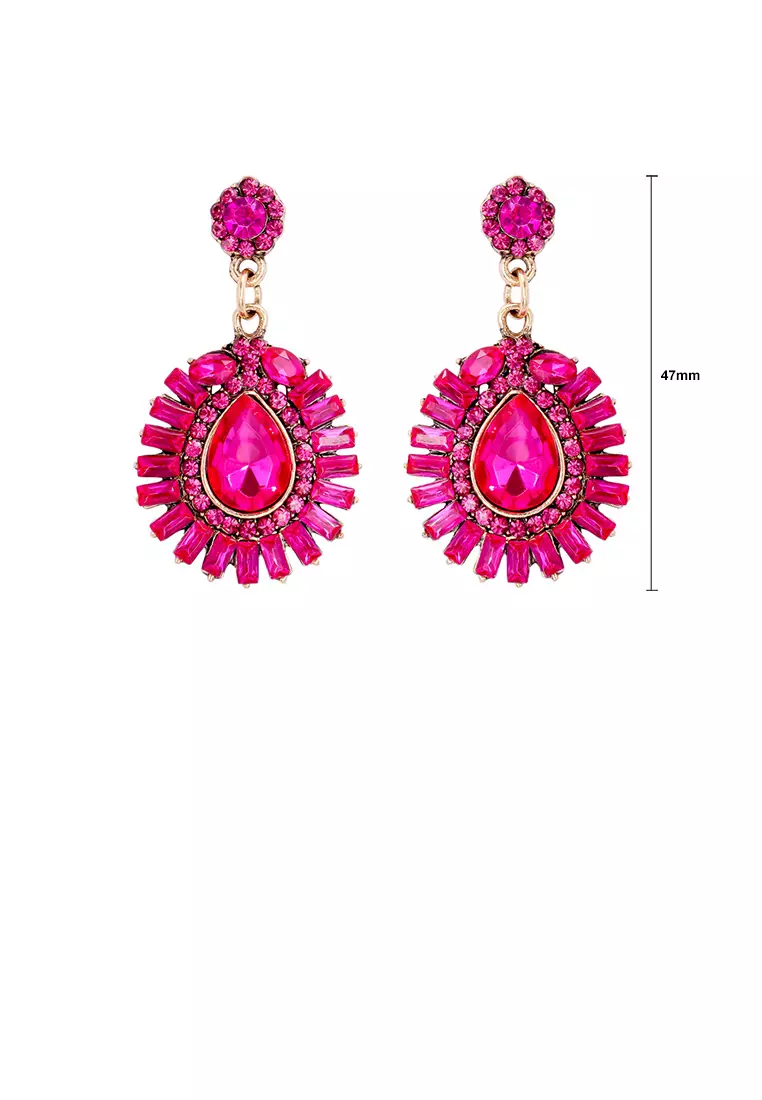 Red earrings for prom hotsell