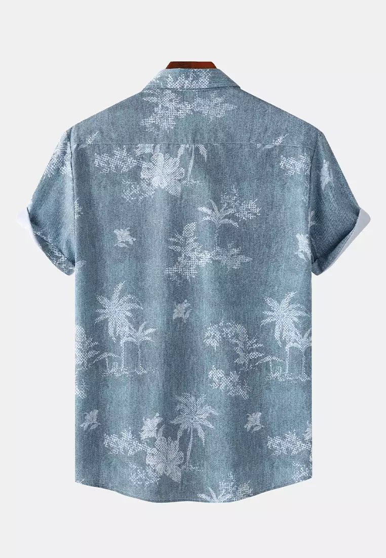 夏威夷印花短袖襯衫 YL-C298