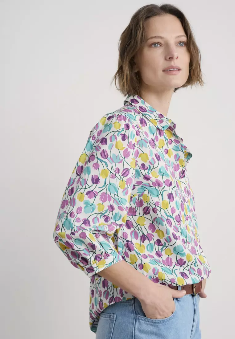 Seasalt Cornwall Multi Hope Cottage Organic Cotton Blouse