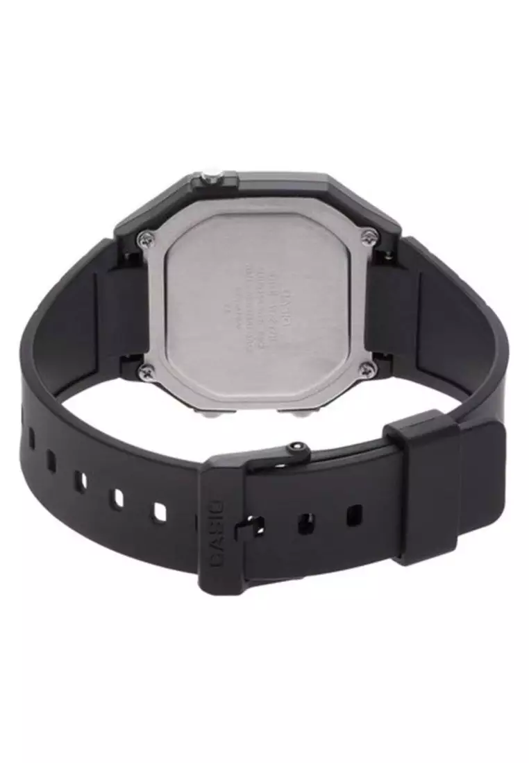 Men Digital Watch W-217H-9AV Black Resin Strap