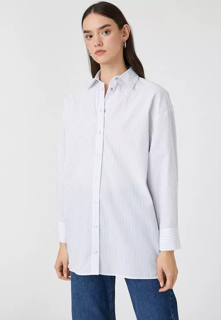 Buy KOTON Oversize Poplin Shirt Online | ZALORA Malaysia