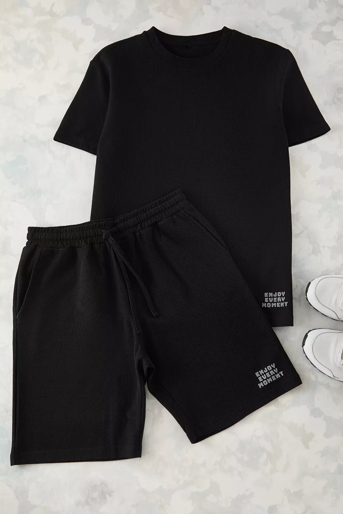 Regular Fit Waffle Knit Pyjamas Set