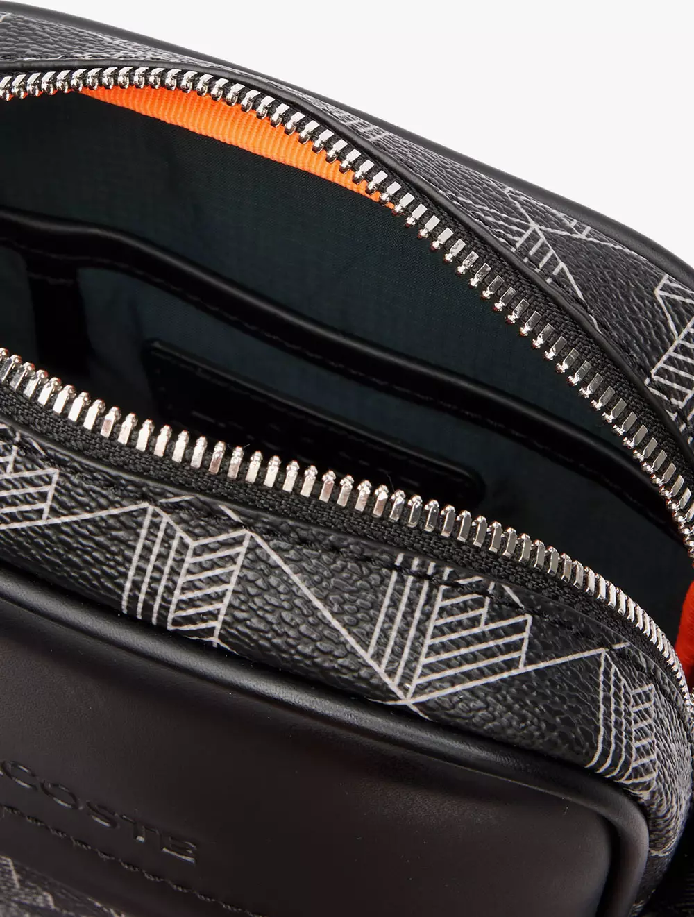 The Blend Monogram Print Vertical Shoulder Bag - Black