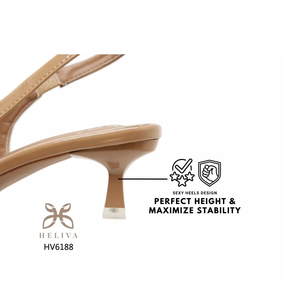 Heliva Quinn High Heels Glossy Sling Back Sol 5cm HV6188