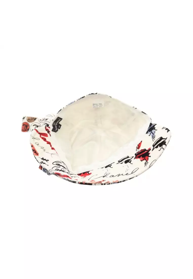 Chanel Pre-Loved Chanel coco mark all-over pattern hat cotton