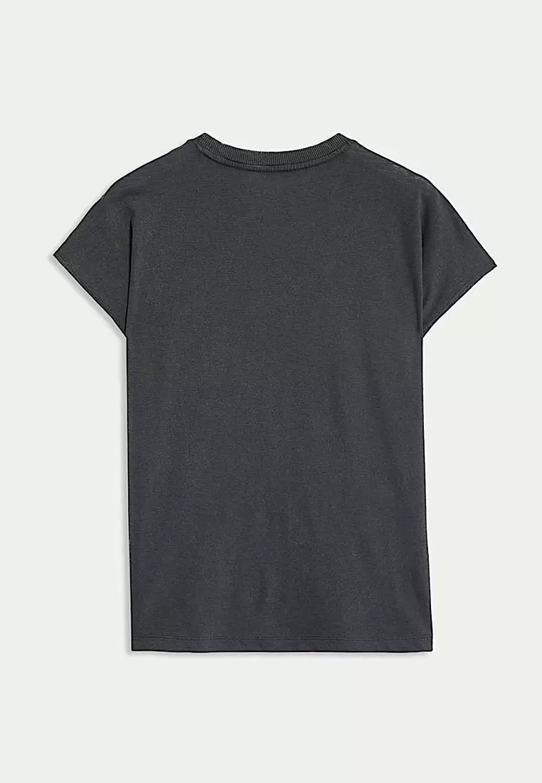 Cotton Rich Tropical Print T-Shirt