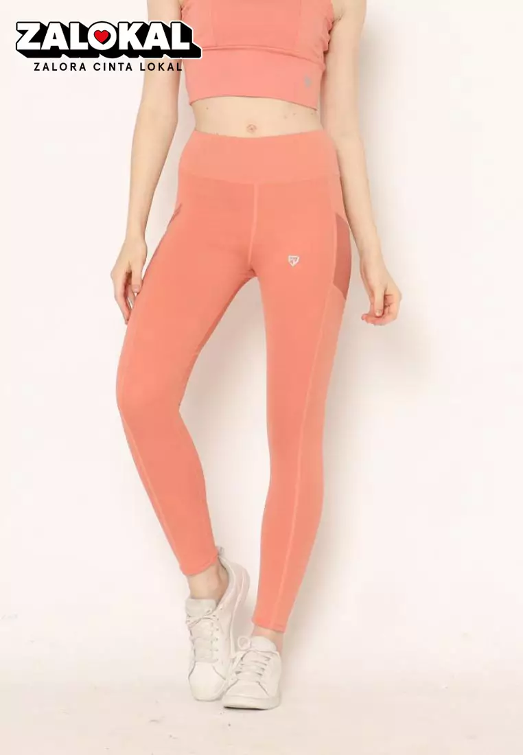 FITWEAR - ROSE SPORT LEGGING POCKET PJ MEDIUM WAIST - CORAL