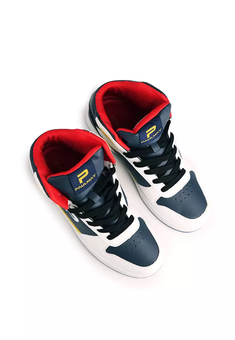 PAULMAY - Sepatu Sneakers Pria Lisbon High - Navy White