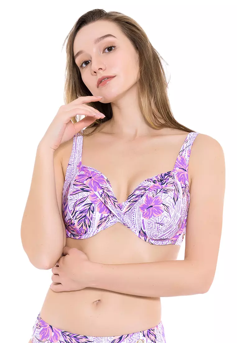 South Pacific Hibiscus DD/E Cup Bikini Top