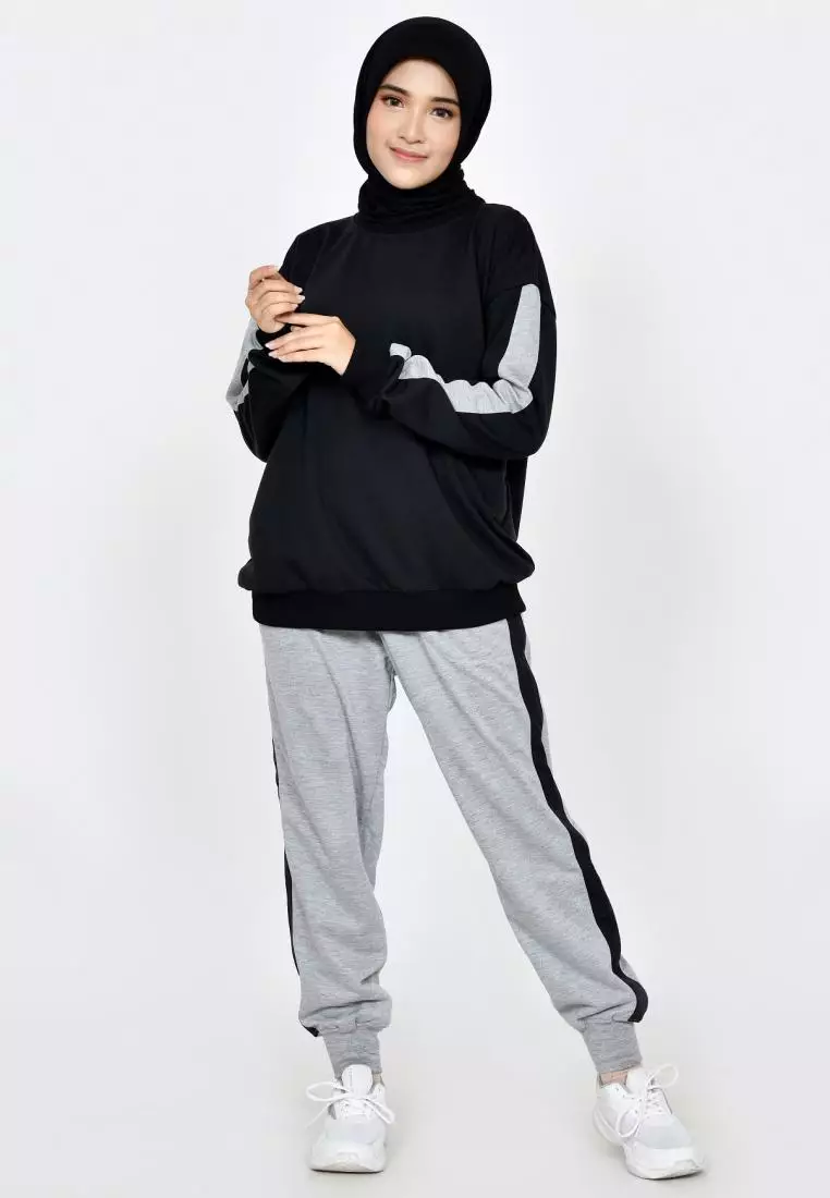 Couple Set Training Babyterry [2 PCS Setelan Sporty Olahraga] Pria Wanita Size M-XXL