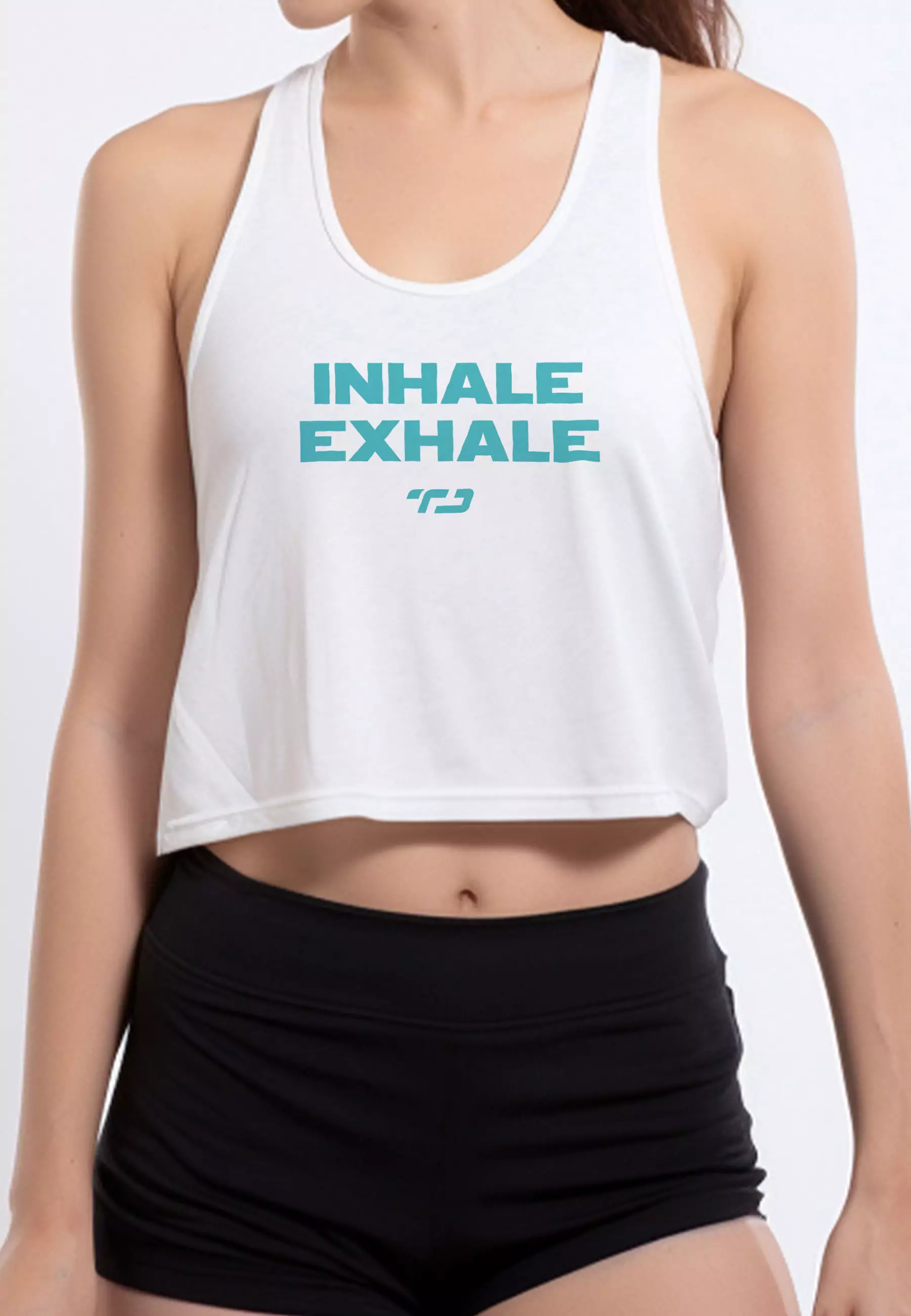 LSB45 tengtop tanktop tangtop olahraga gym running lari zumba UAT putih inhale exhale putih