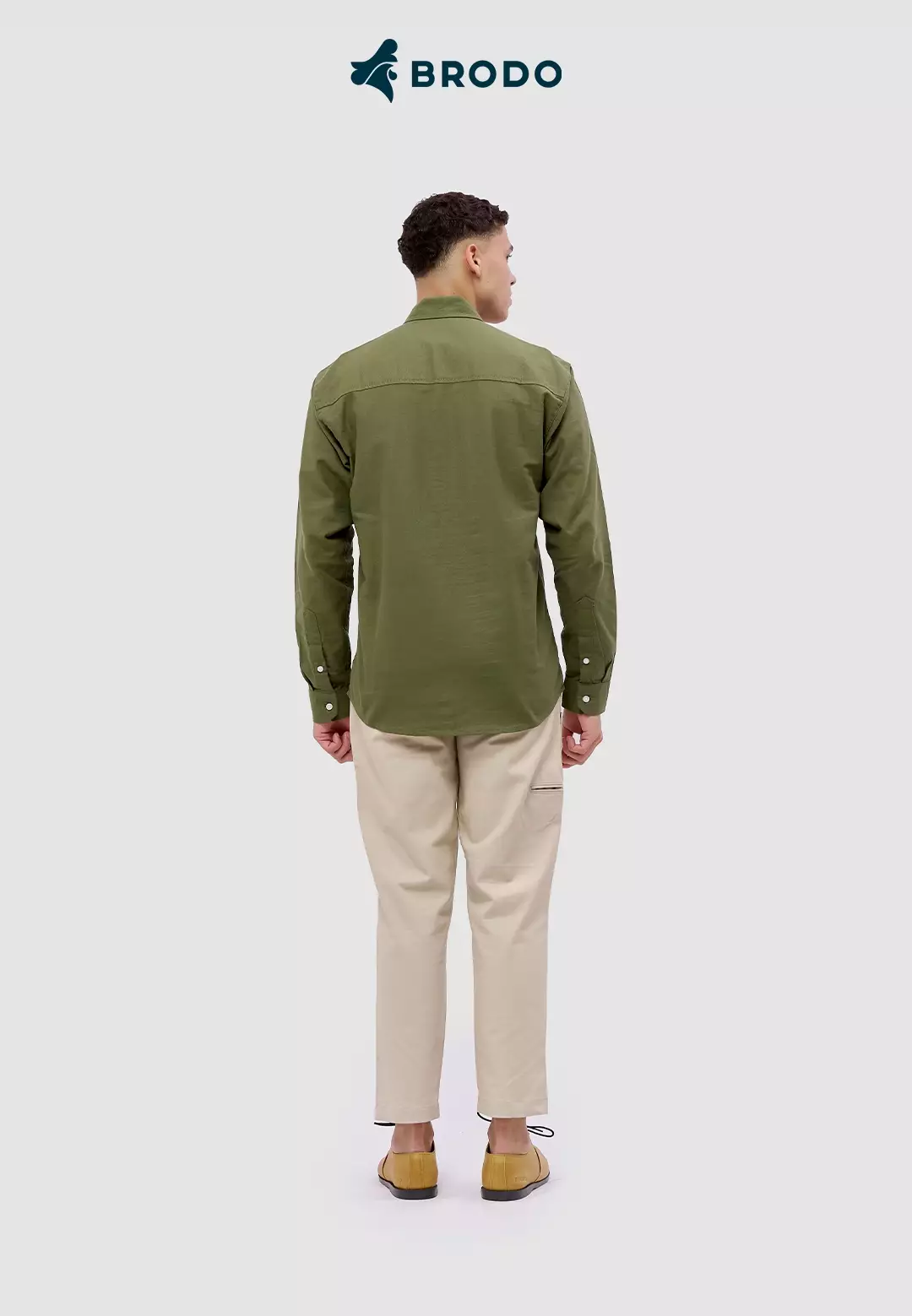 BRODO - Kemeja Broshirt Long Olive Size L