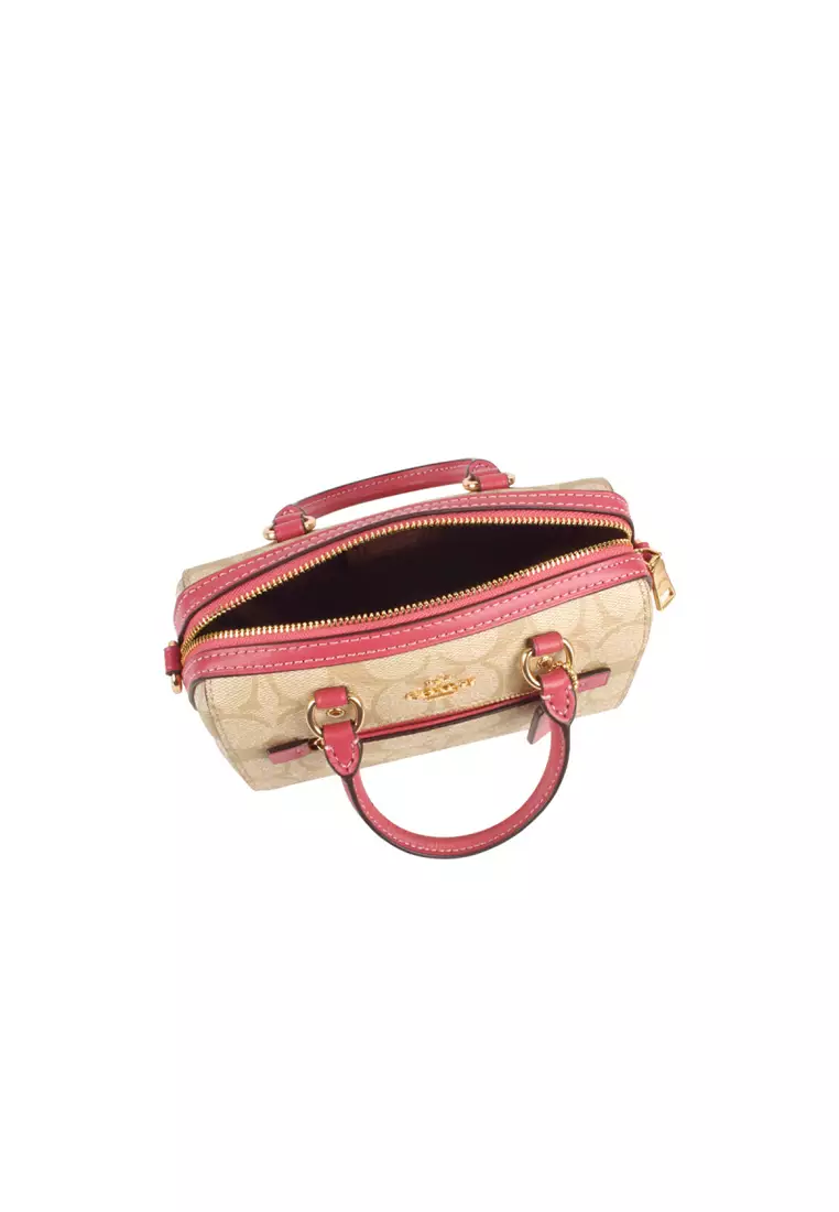 Coach C9947 Mini Rowan Crossbody In Signature Canvas In Khaki/Saddle