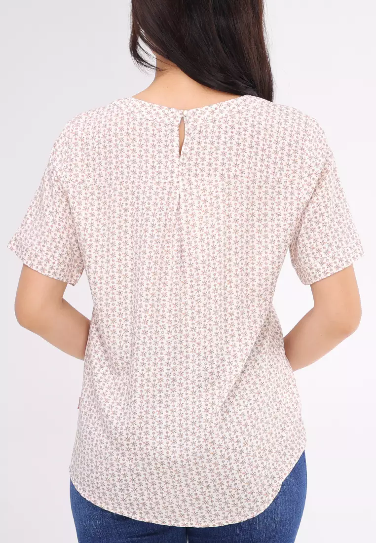 Short Slv. Roundneck Blouse